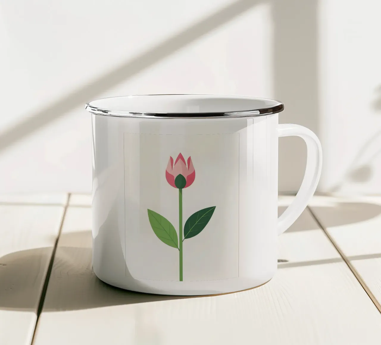 fiore di tulipano tazza in smalto da botanical shop