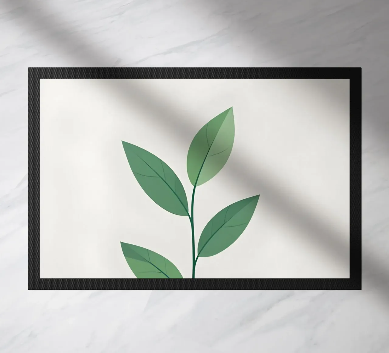 eenvoudige vectortak deurmat van botanical shop