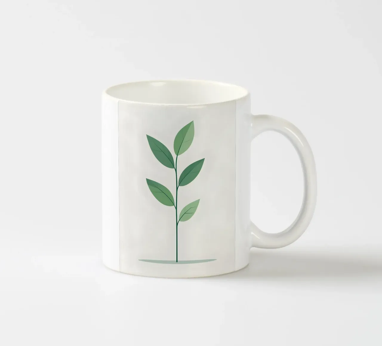 ramo vettoriale semplice tazza in ceramica da botanical shop