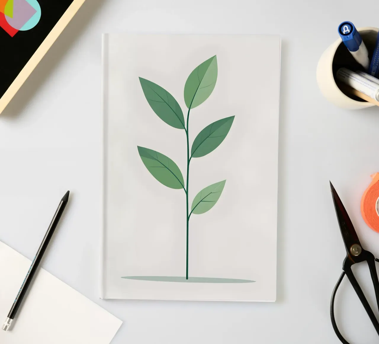 simple vector branch notebook by botanical shop