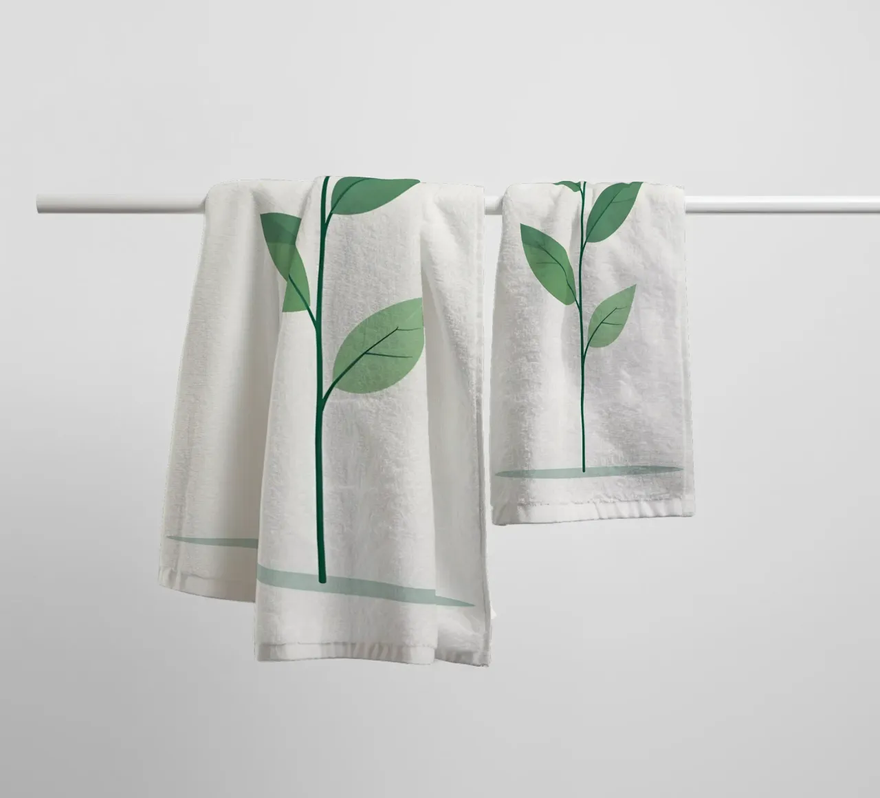 simple vector branch towel by botanical shop