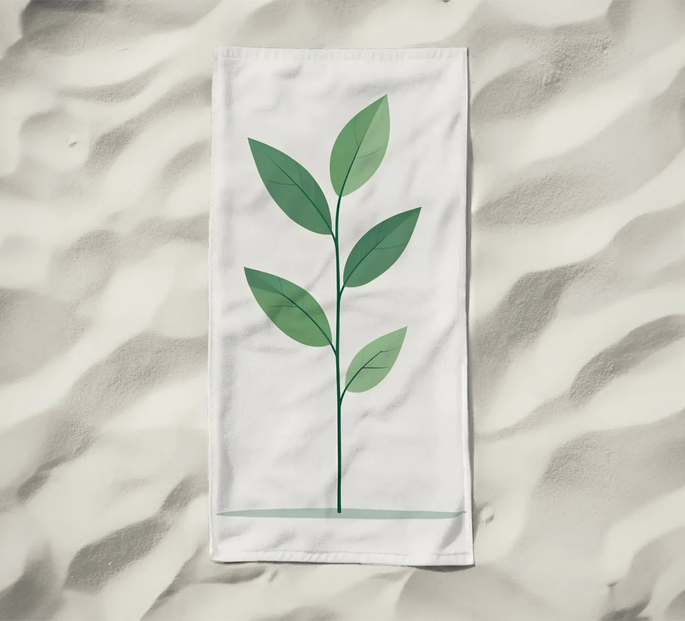 eenvoudige vectortak strandhanddoek van botanical shop