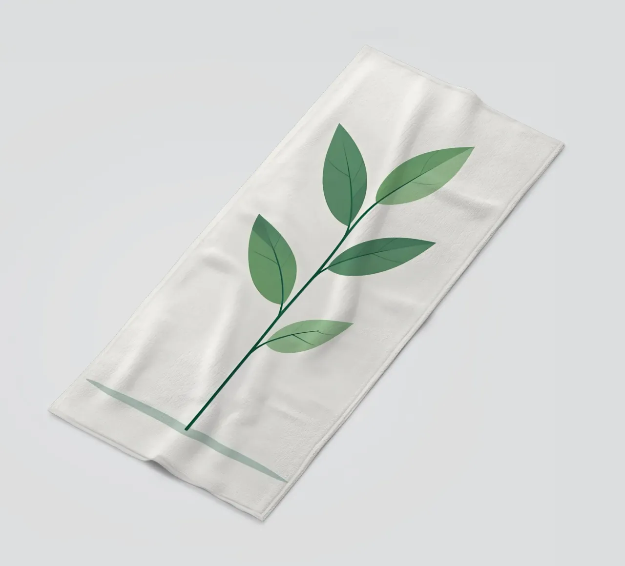 ramo vettoriale semplice telo mare da botanical shop