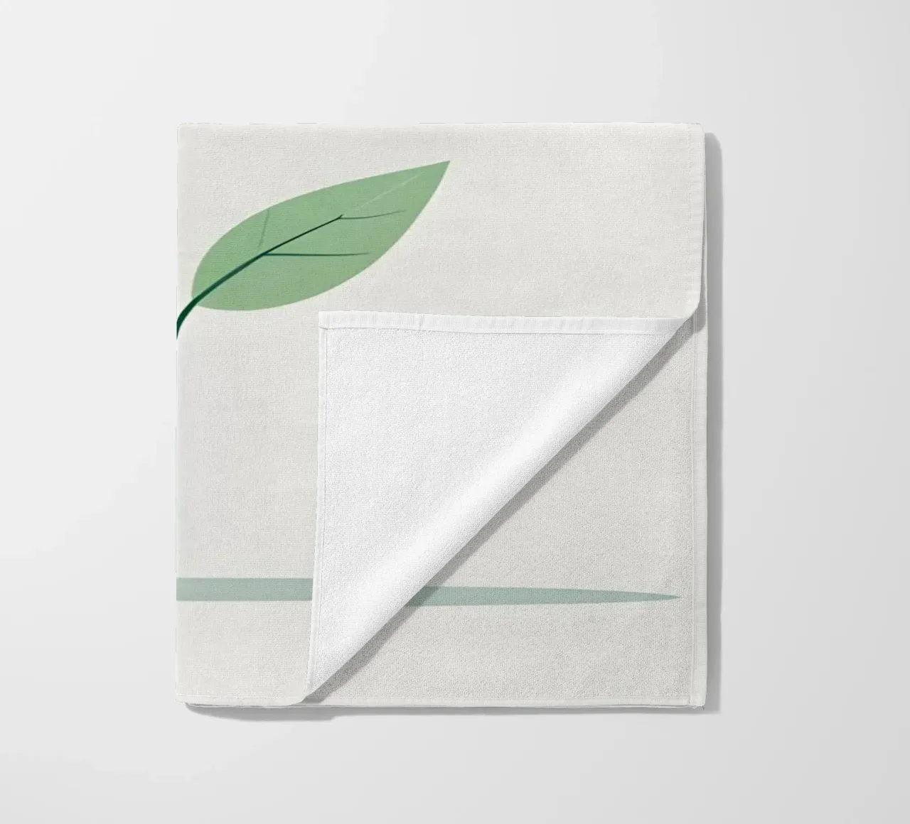 ramo vettoriale semplice telo mare da botanical shop