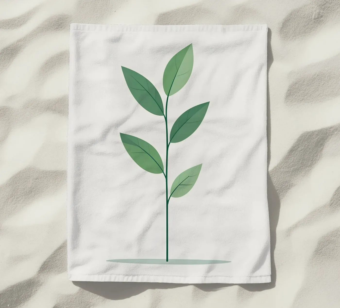 eenvoudige vectortak strandhanddoek van botanical shop