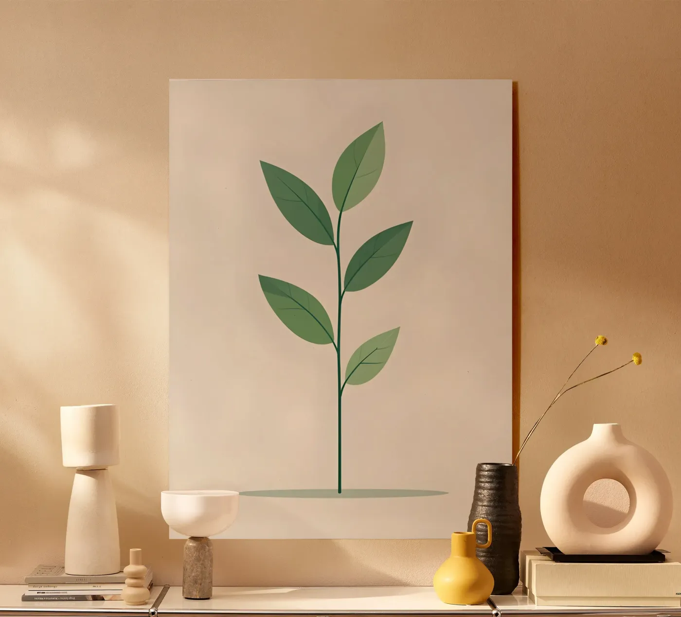 simple vector branch plexiglas de botanical shop