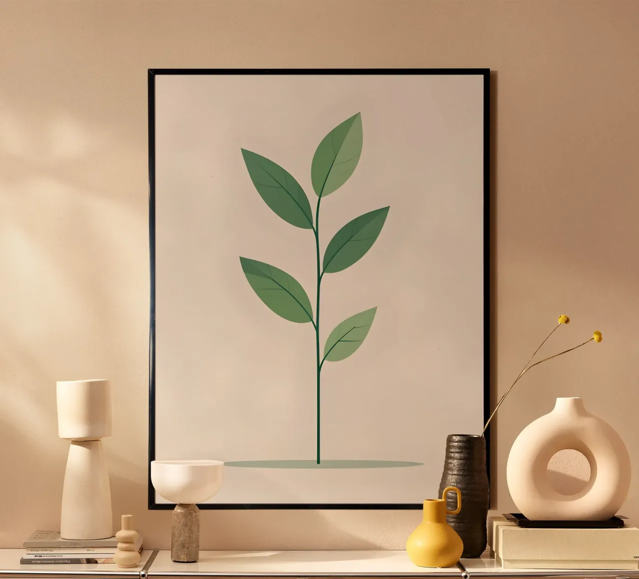 eenvoudige vectortak poster van botanical shop