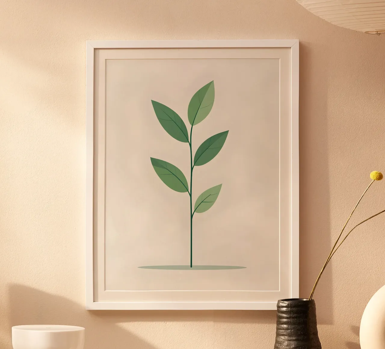 eenvoudige vectortak poster van botanical shop