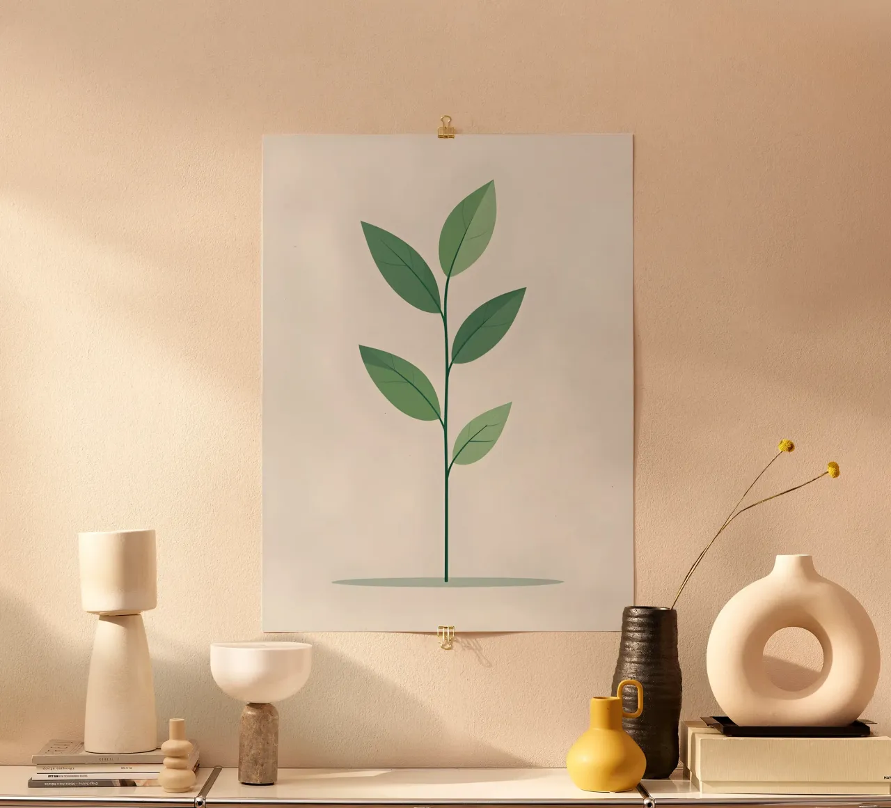 simple vector branch poster by botanical shop