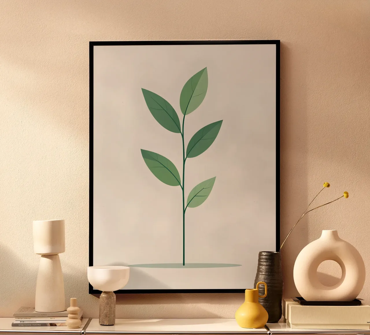 eenvoudige vectortak poster van botanical shop