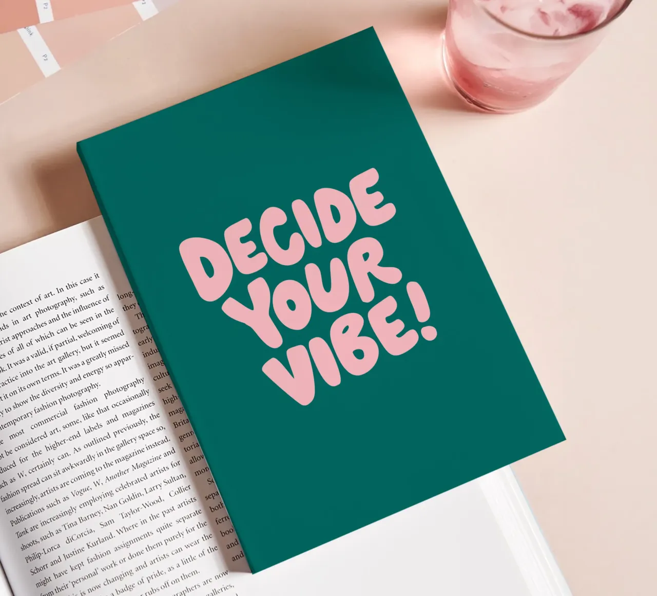 Decide Your Vibe Typography Design notebook by THE MOTIVATED TYPE