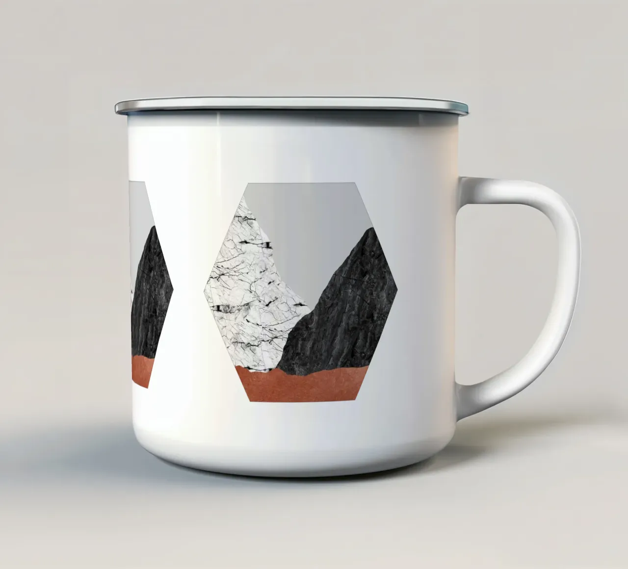Rame geometrico I tazza in smalto da Orara Studio