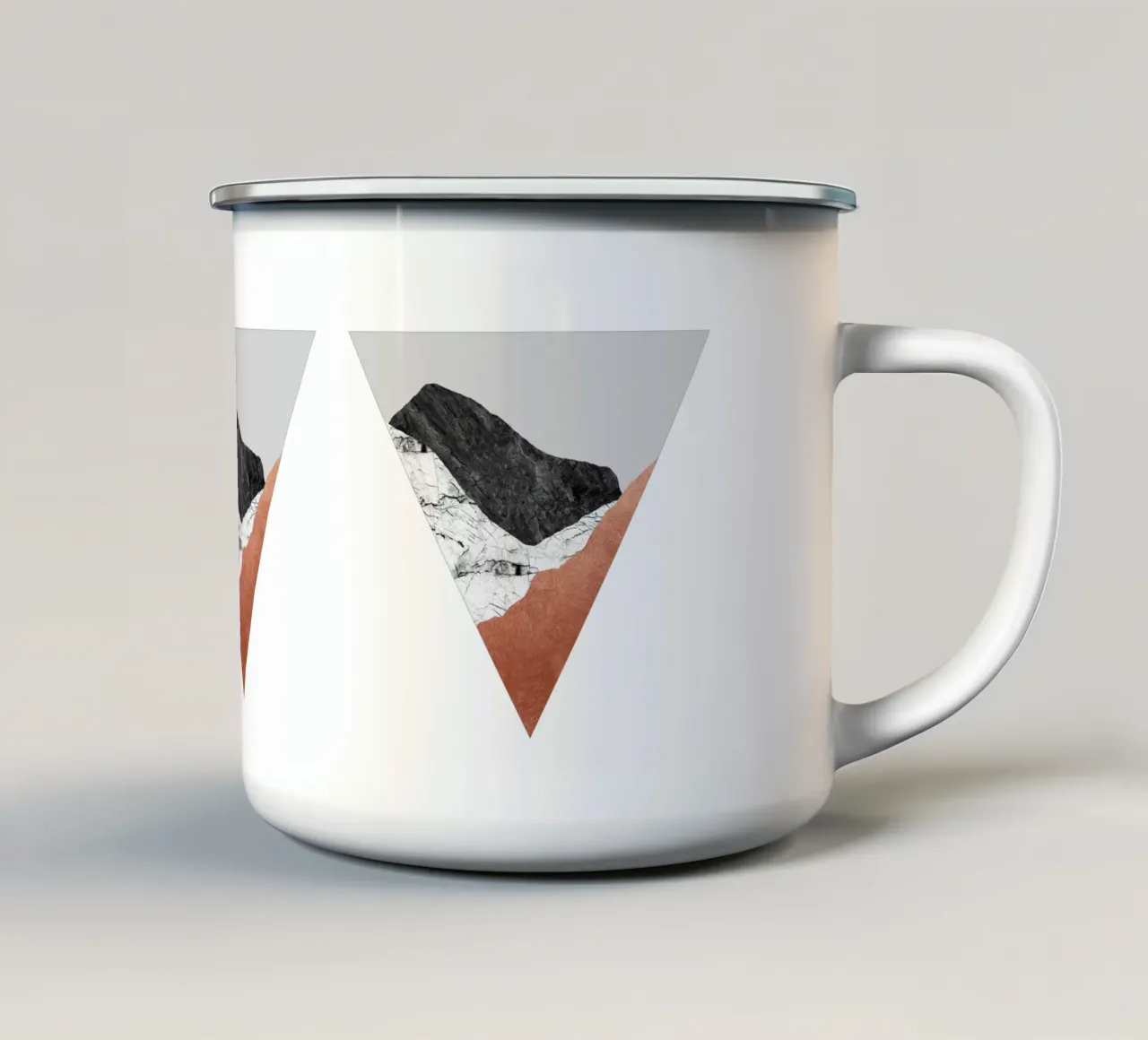 Rame geometrico II tazza in smalto da Orara Studio