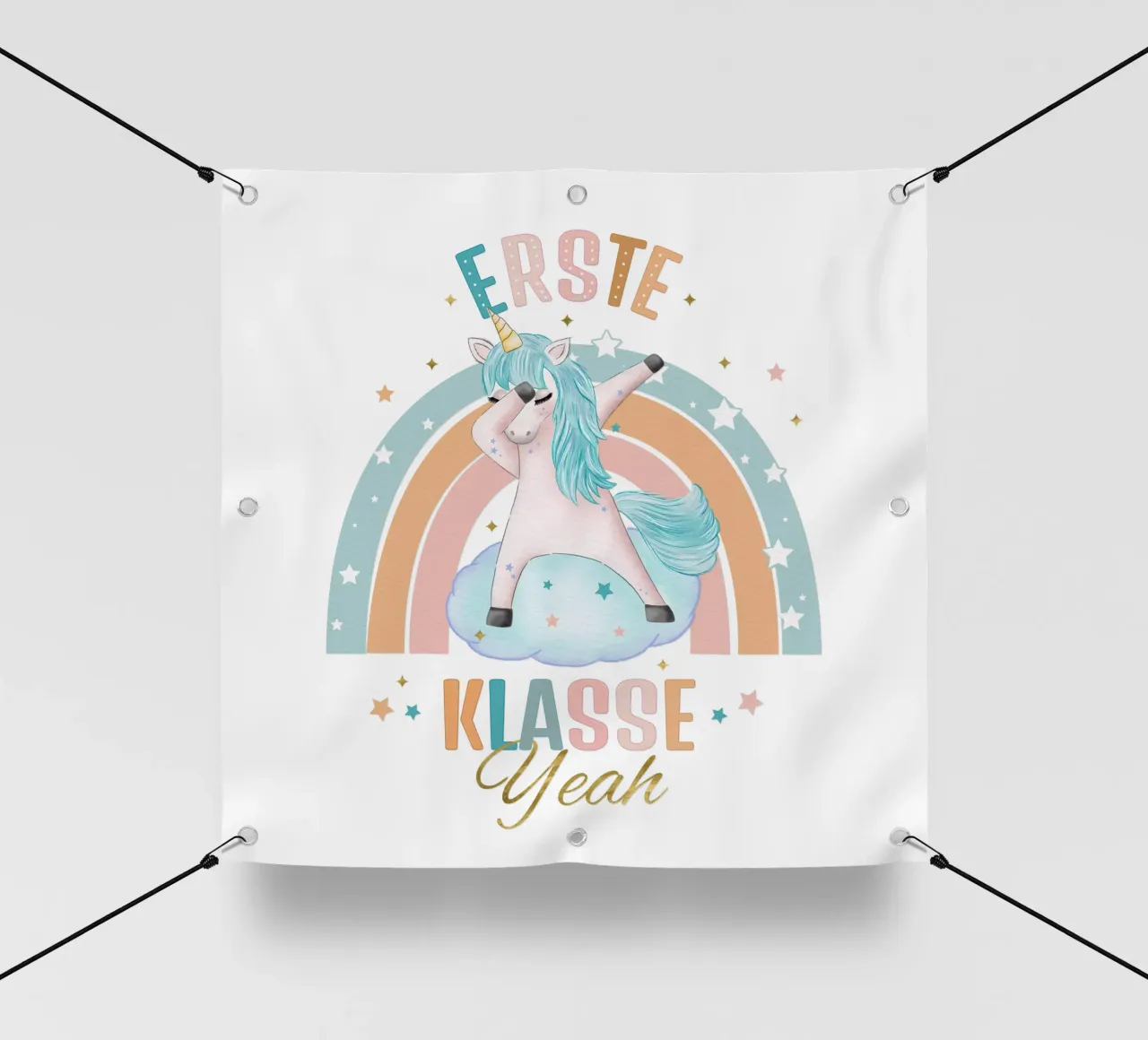 First class, primary school. Yeah, the unicorn is happy. pvc cover by CalliLetters