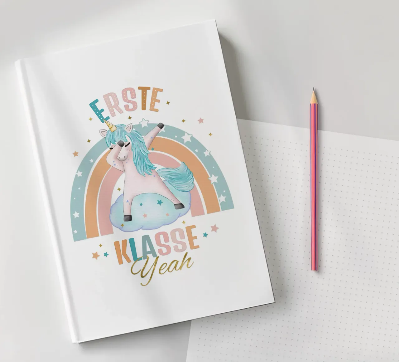 First class, primary school. Yeah, the unicorn is happy. notebook by CalliLetters