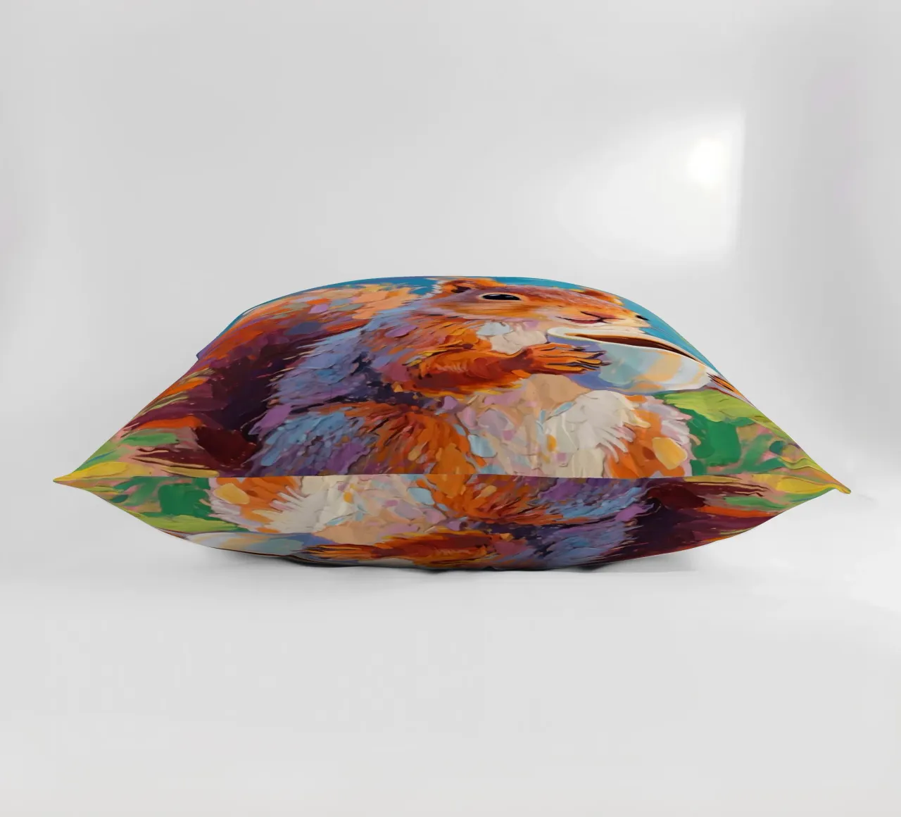 Eichhörnchen hält eine Tasse Kaffee Kissen von Slash Shop