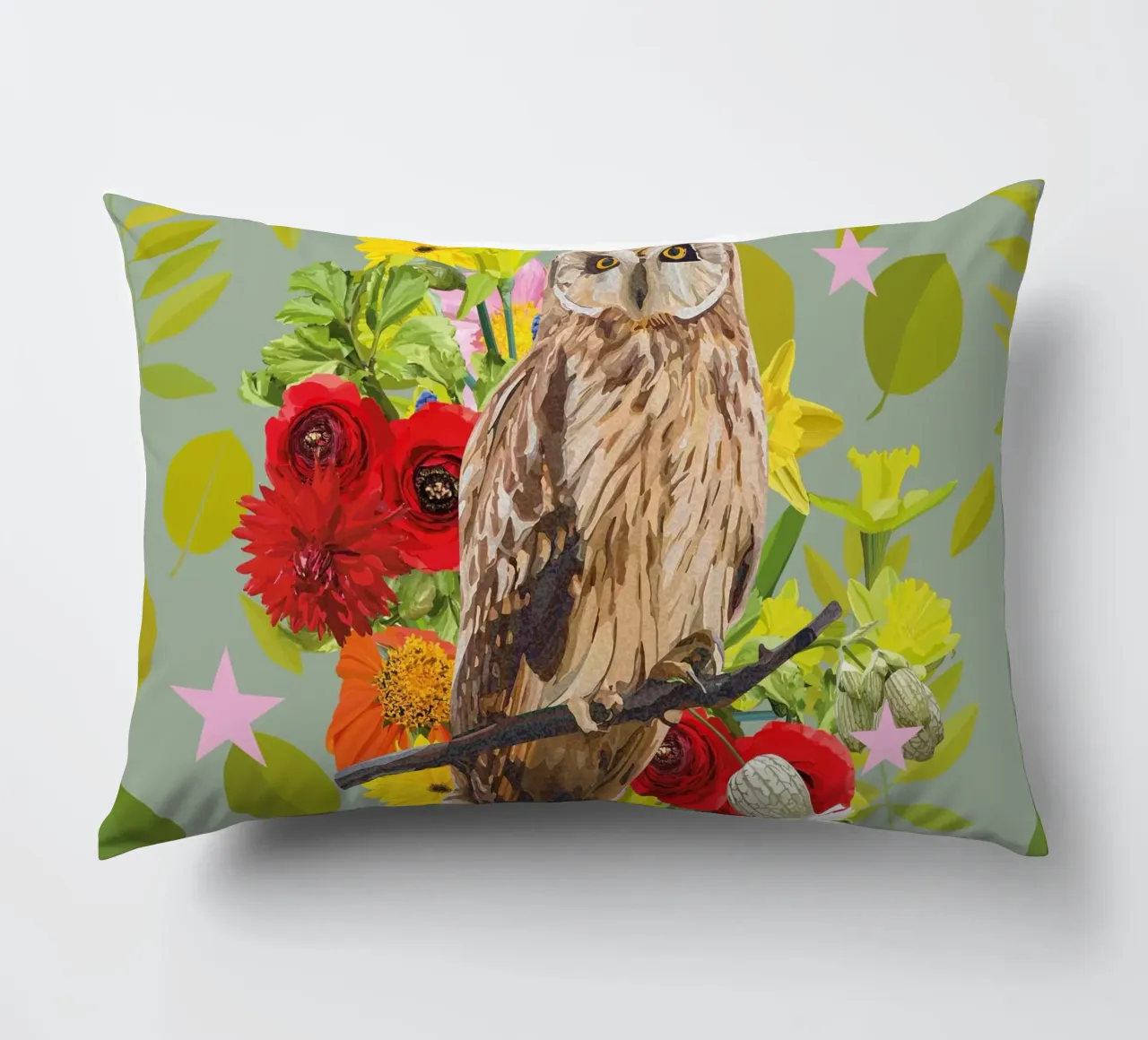 Foglie&Gufo cuscino da lauragriesch_art