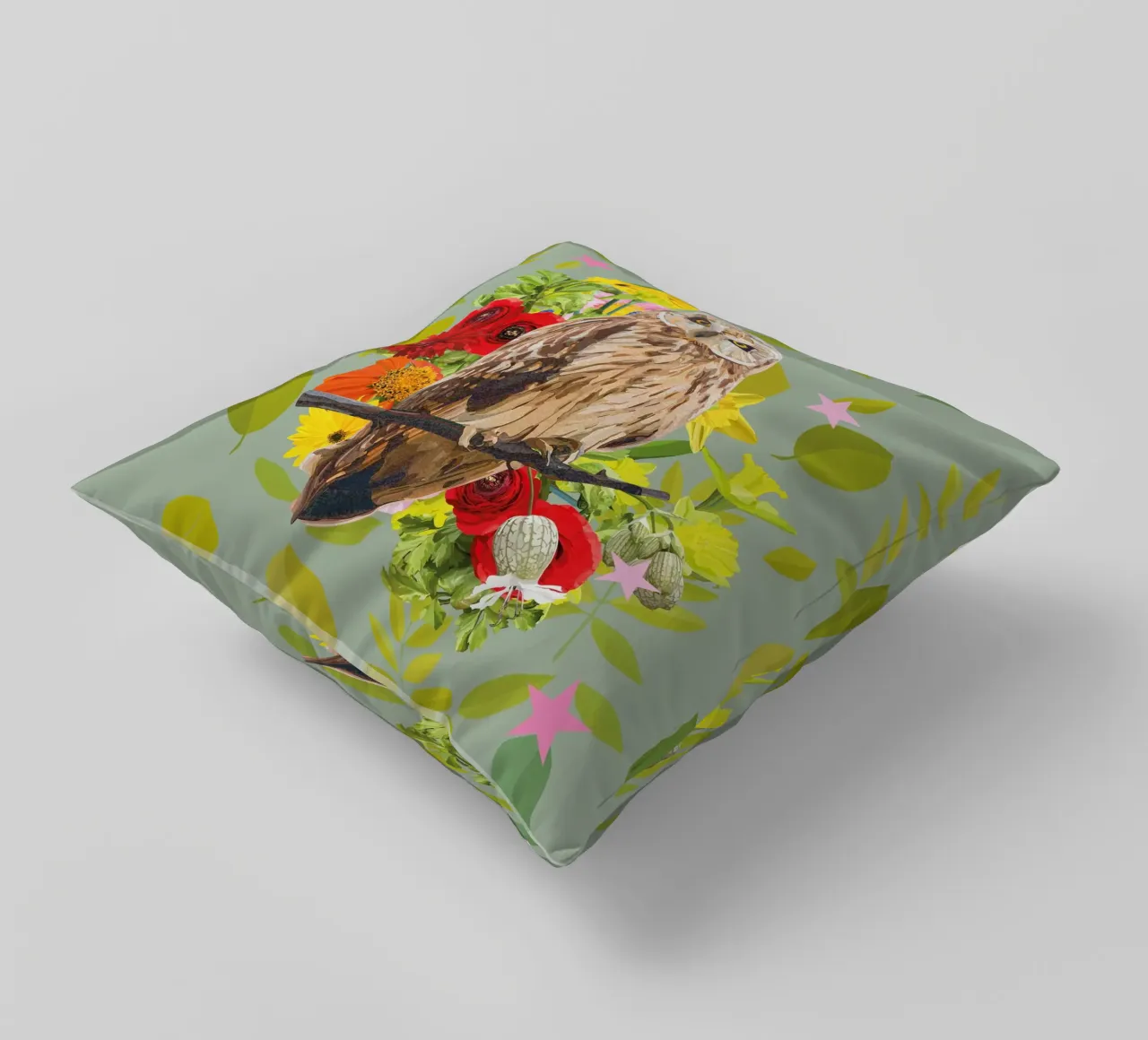 Foglie&Gufo cuscino da lauragriesch_art
