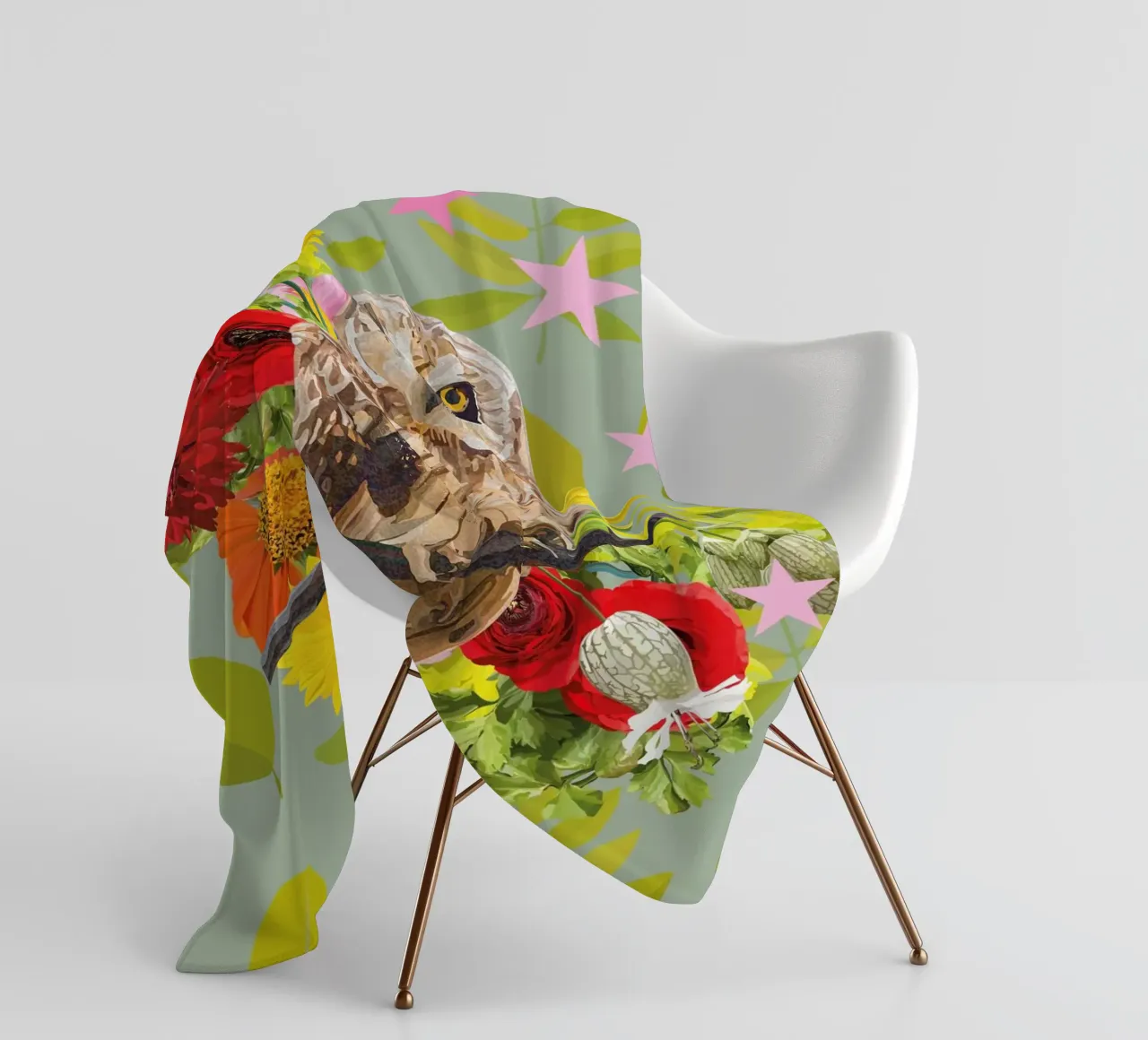 Foglie&Gufo coperta in pile da lauragriesch_art