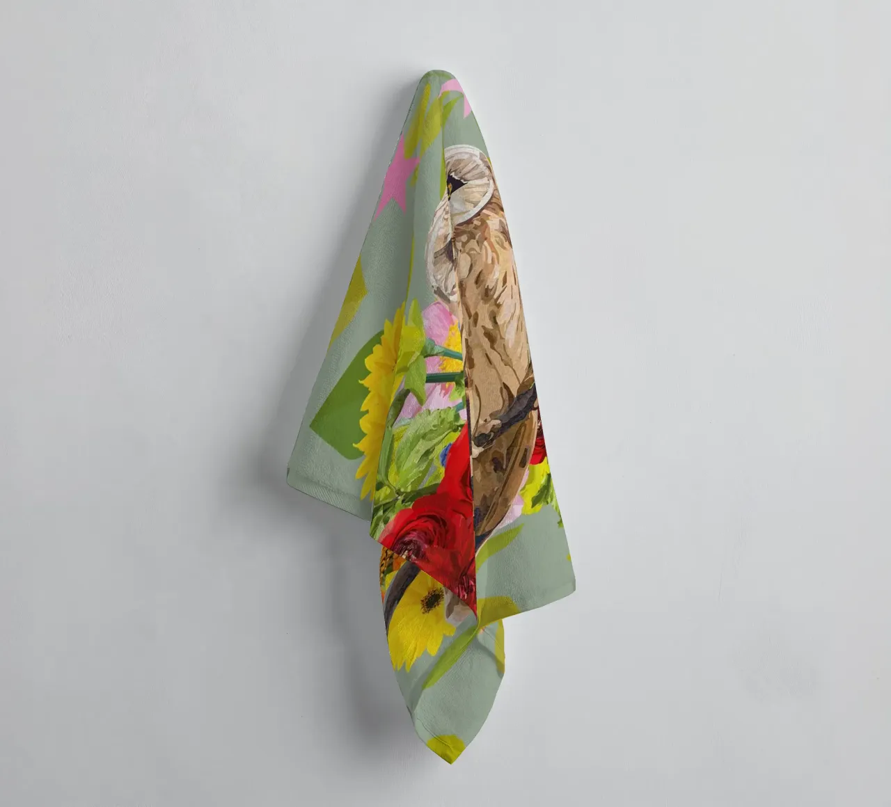 Foglie&Gufo asciugamano da bagno da lauragriesch_art