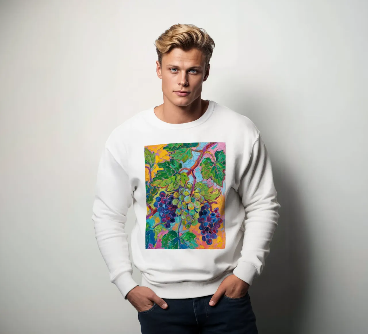 Uva e foglie verdi felpa da Slash Shop