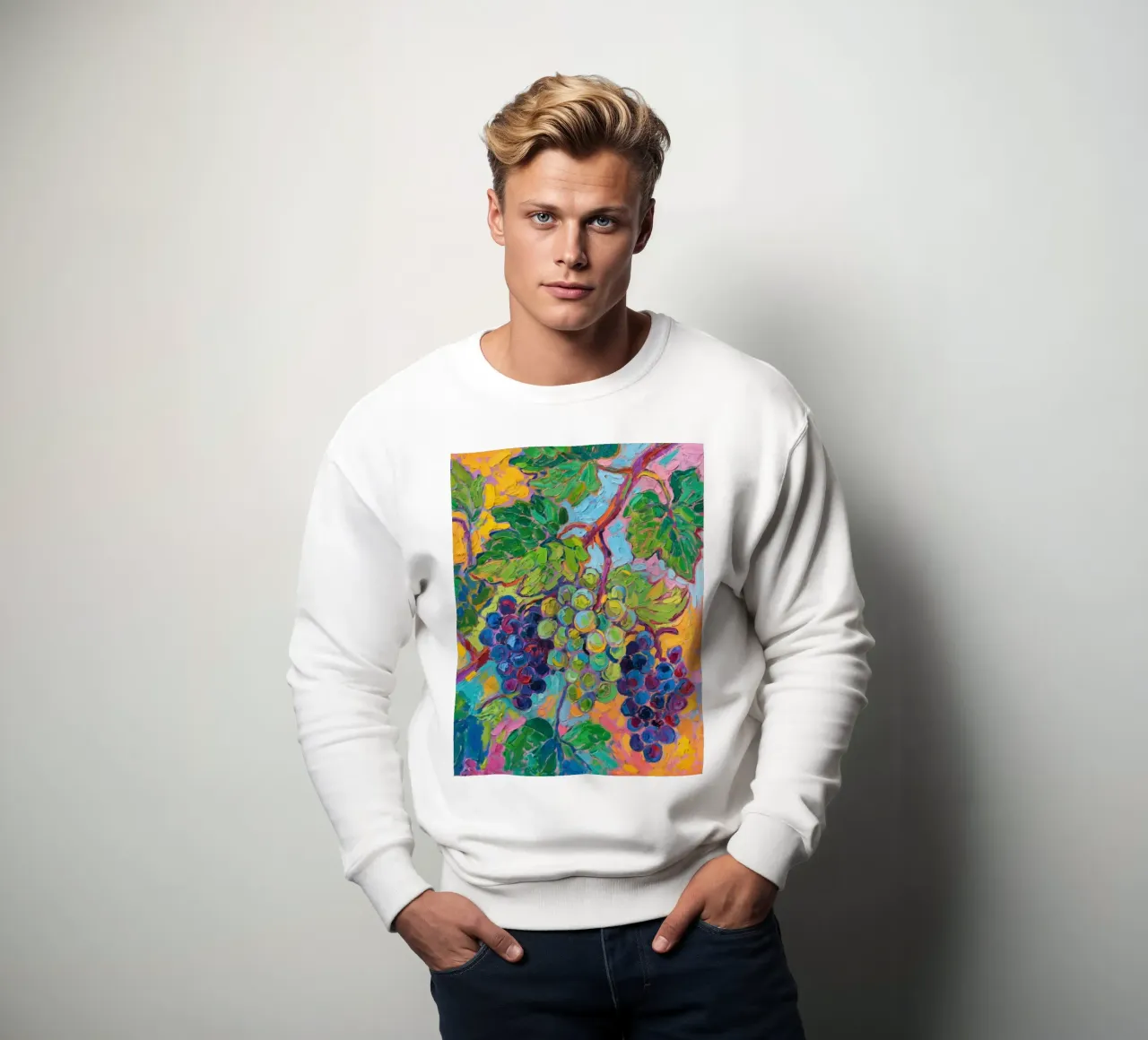 Uva e foglie verdi felpa da Slash Shop