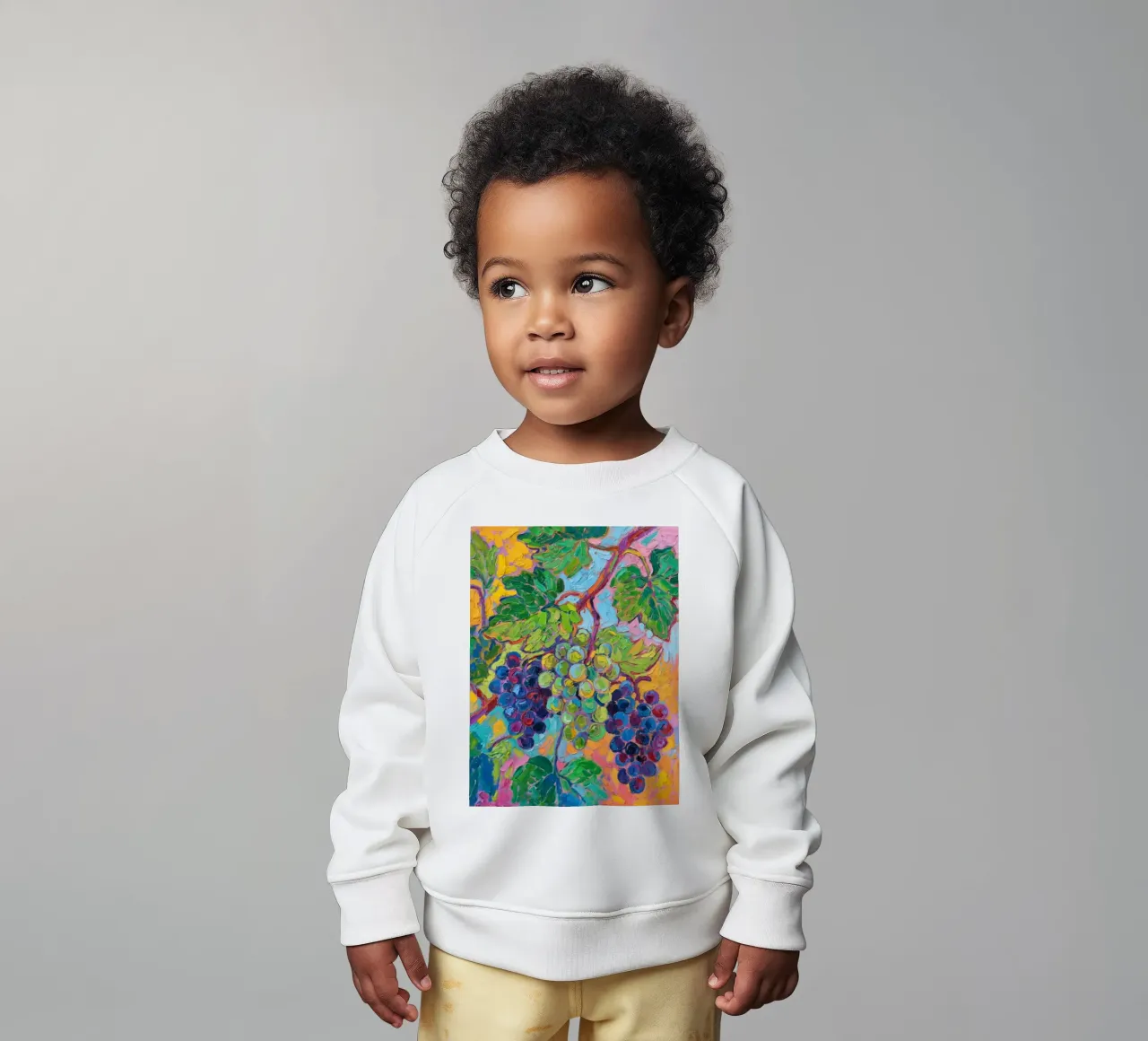 Uva e foglie verdi felpa neonato da Slash Shop