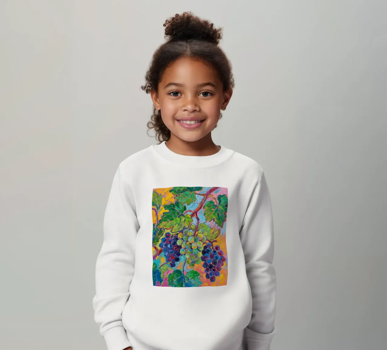 Uva e foglie verdi felpa bambino da Slash Shop