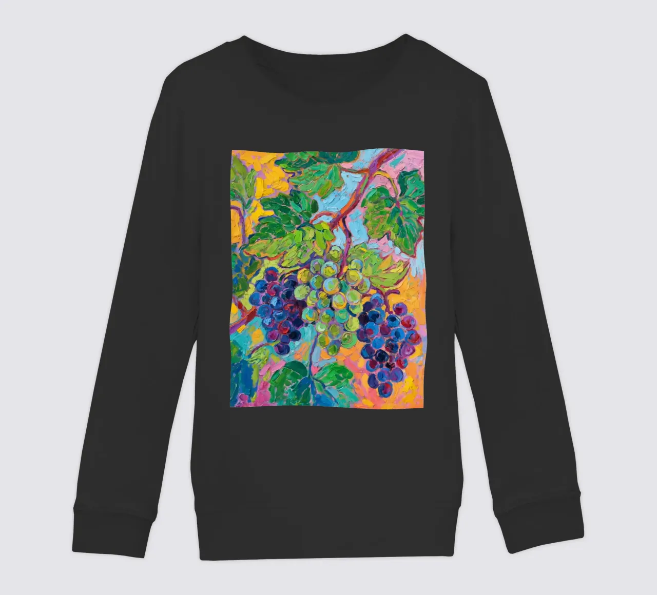 Uva e foglie verdi felpa bambino da Slash Shop