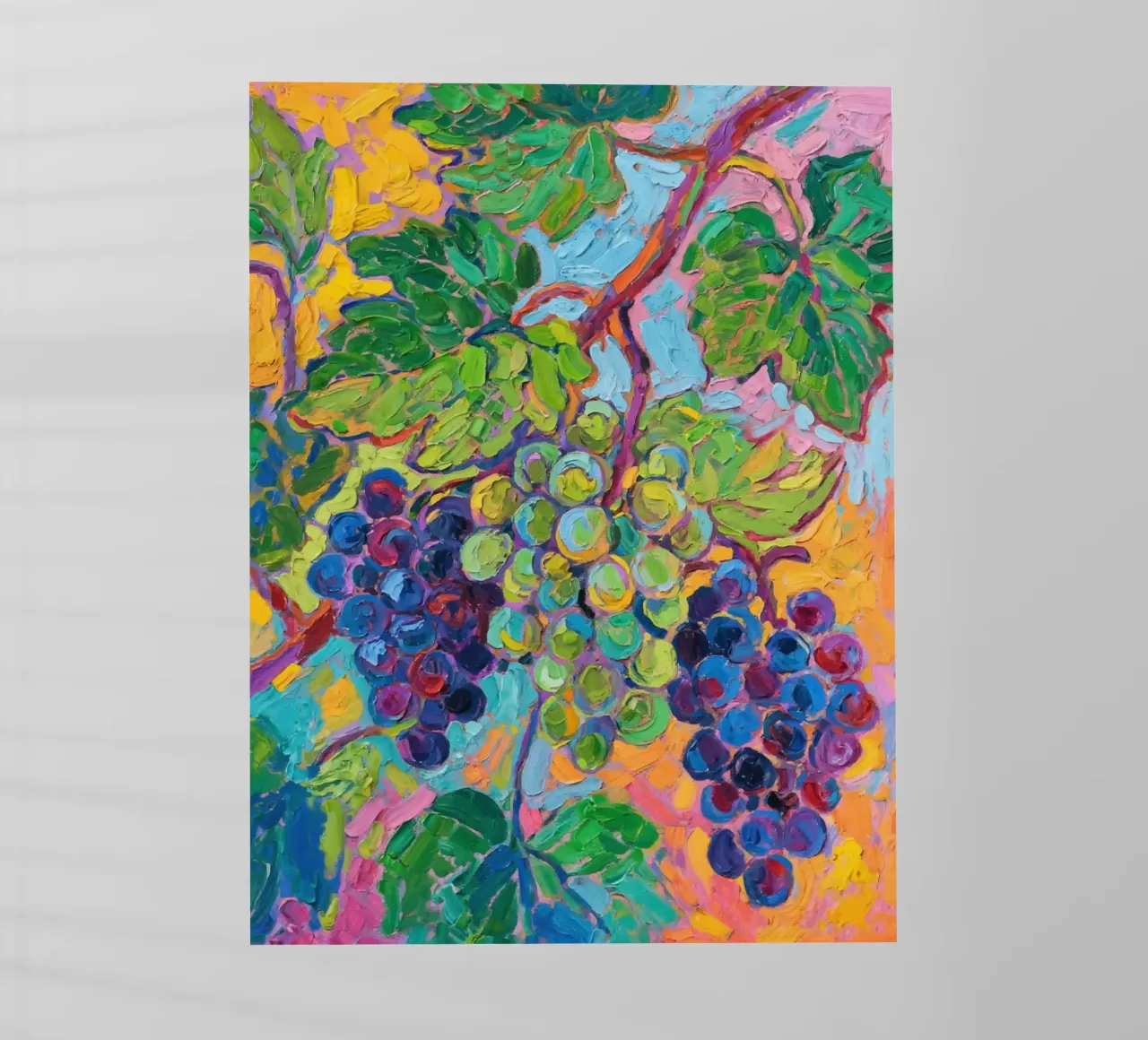 Uva e foglie verdi pellicola backlit da Slash Shop