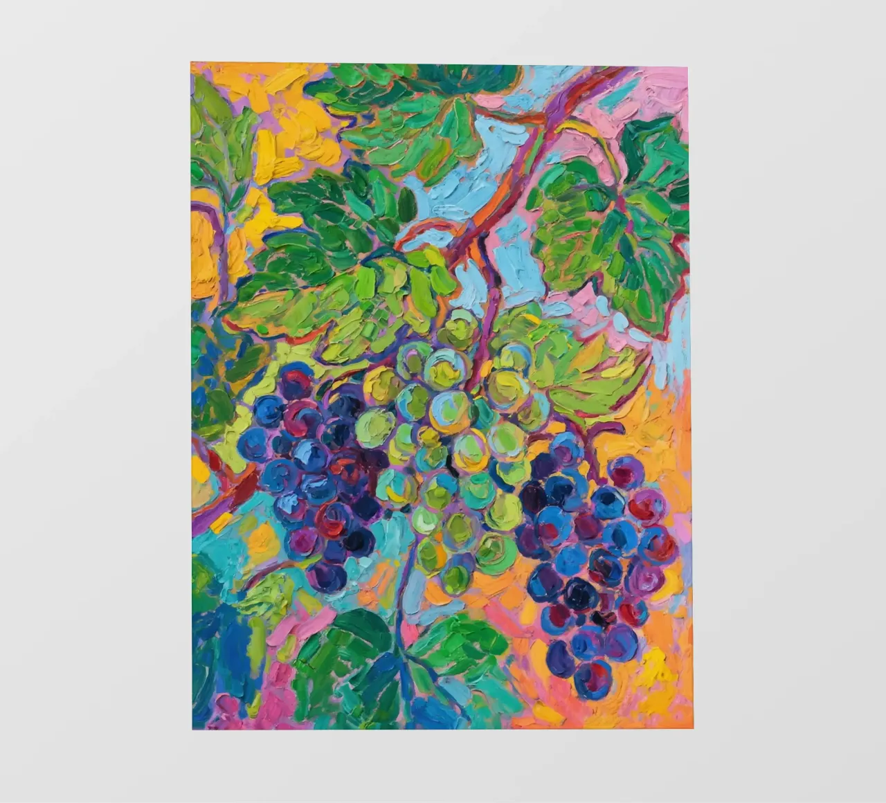 Uva e foglie verdi telo in pvc da Slash Shop