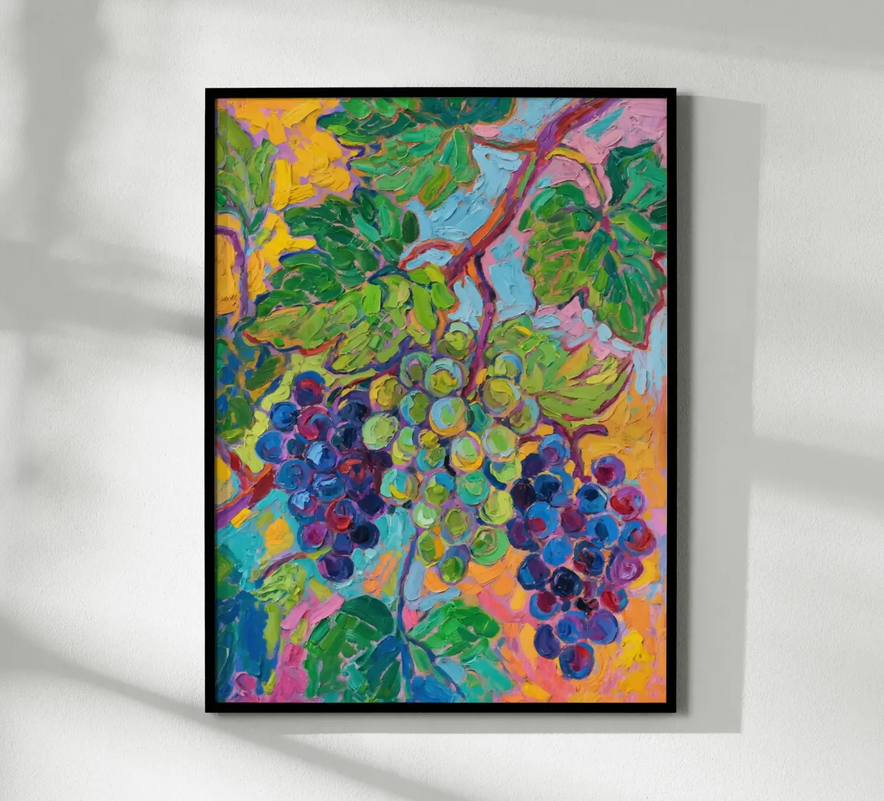 Uva e foglie verdi carta hahnemühle da Slash Shop