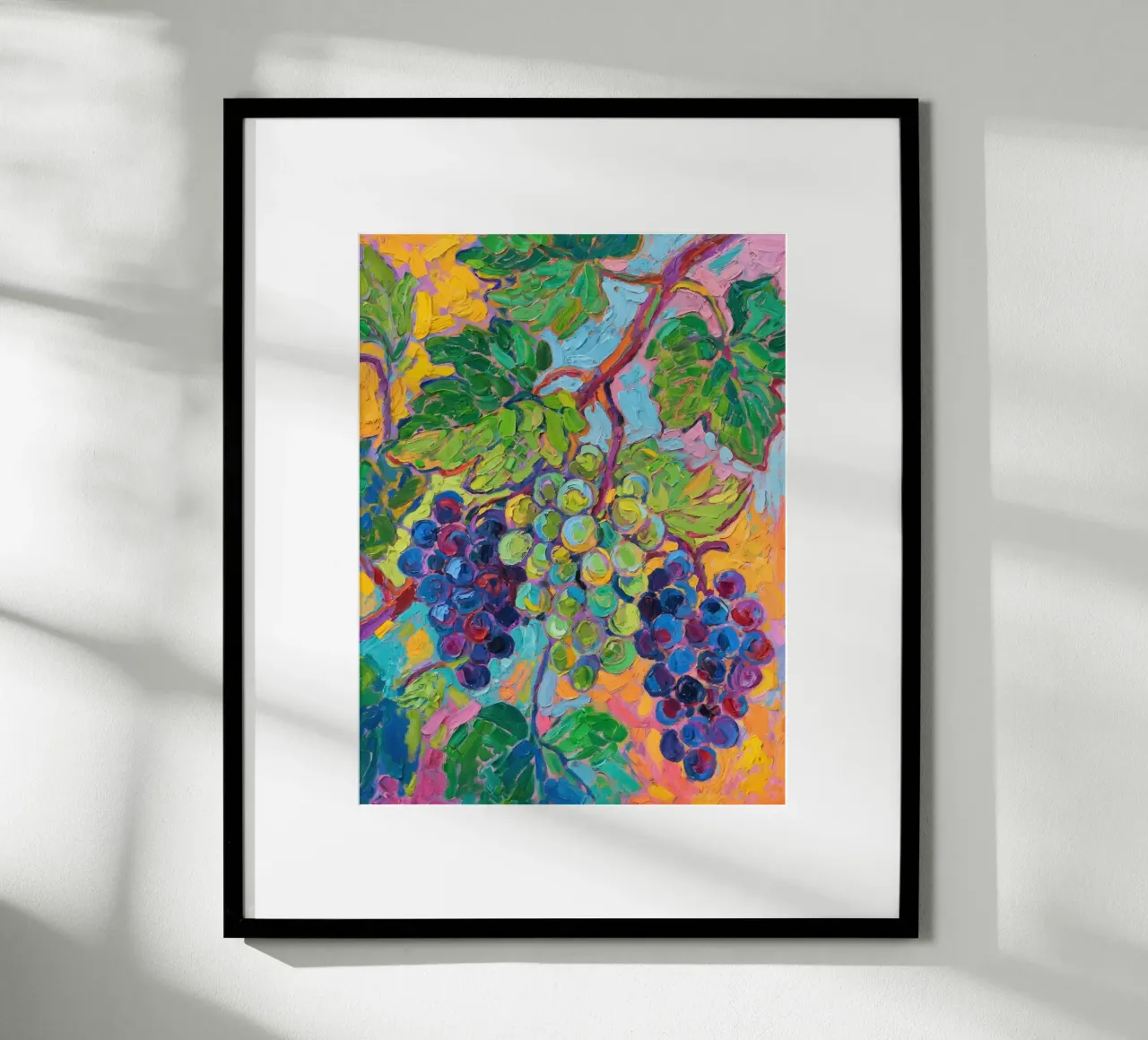 Uva e foglie verdi carta hahnemühle da Slash Shop