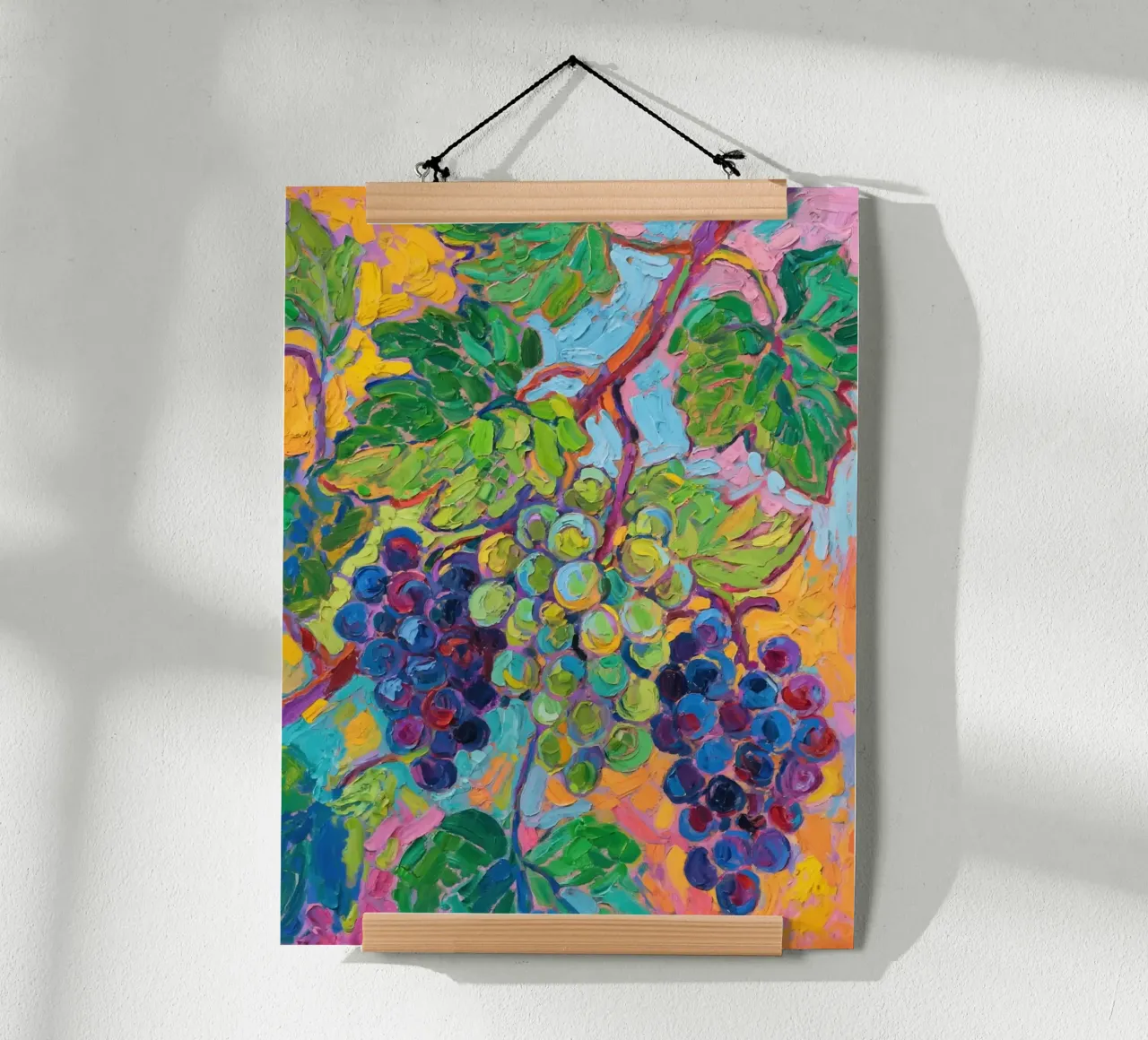 Uva e foglie verdi carta hahnemühle da Slash Shop