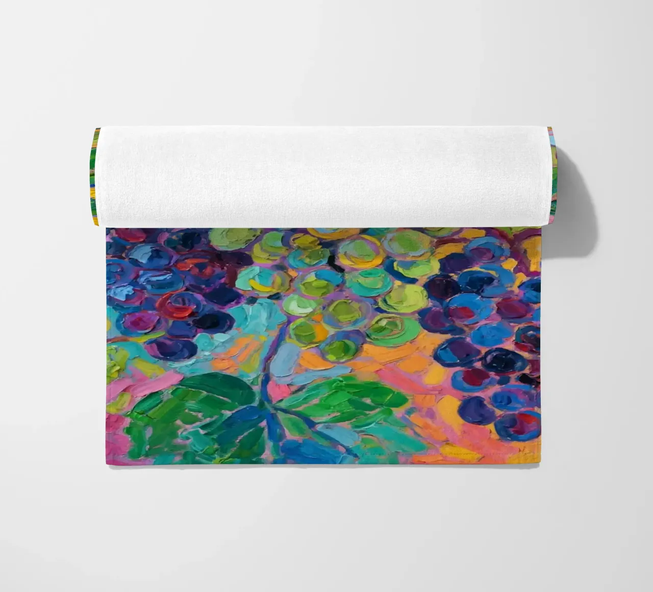 Uva e foglie verdi telo mare da Slash Shop