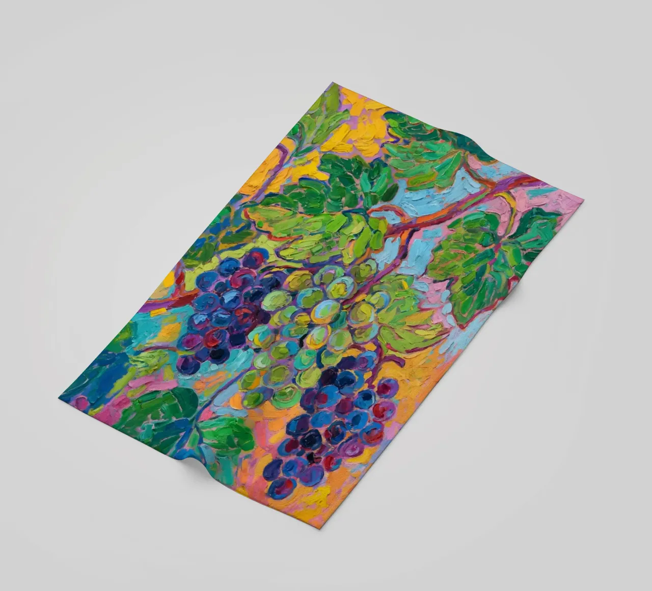 Uva e foglie verdi telo mare da Slash Shop