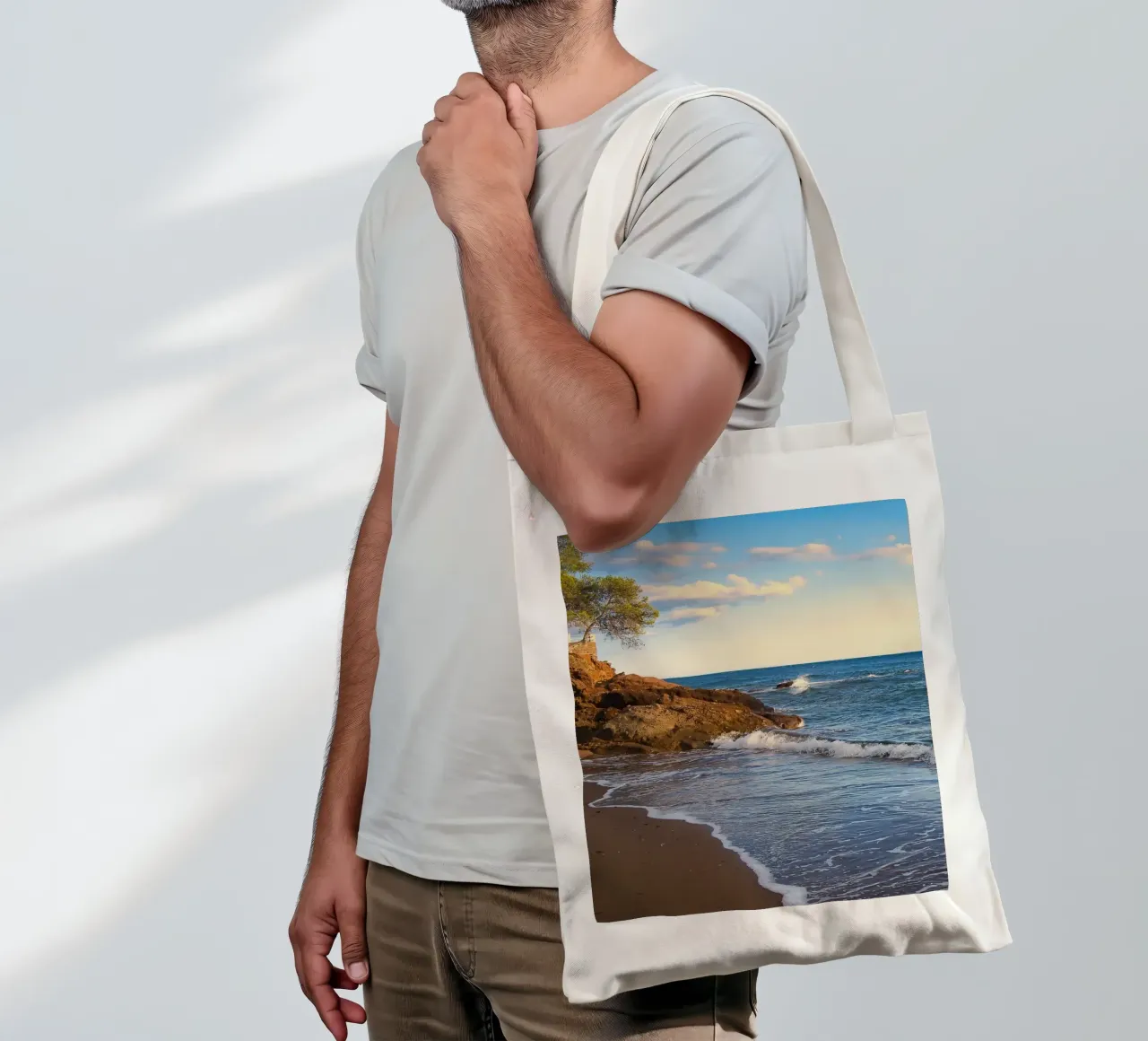 Ora in paradiso borsa in juta da Romy Mueller Waterworld