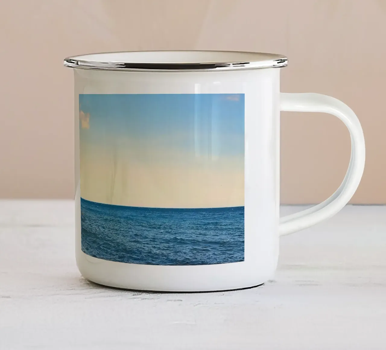 Ora in paradiso tazza in smalto da Romy Mueller Waterworld