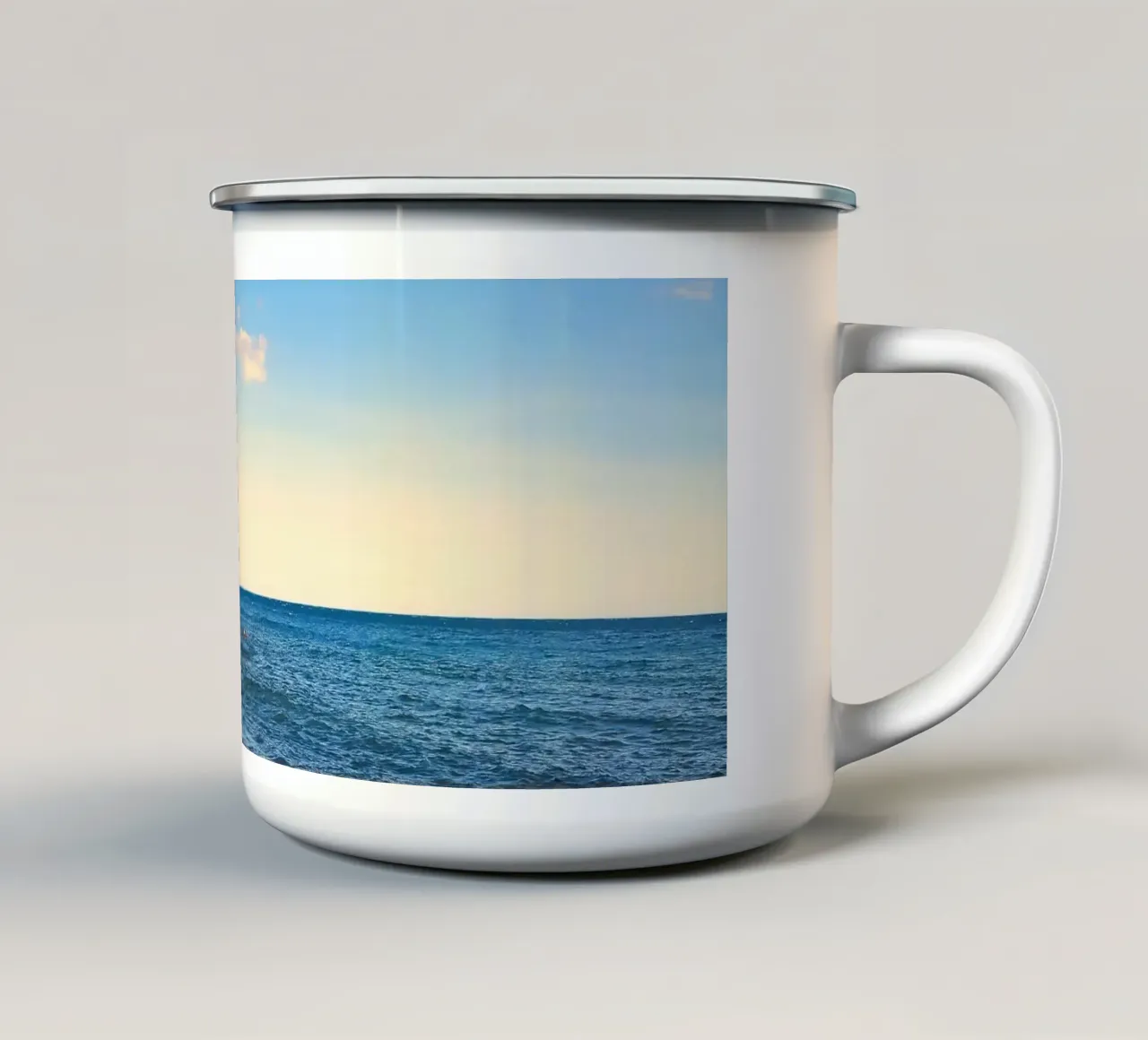 Ora in paradiso tazza in smalto da Romy Mueller Waterworld