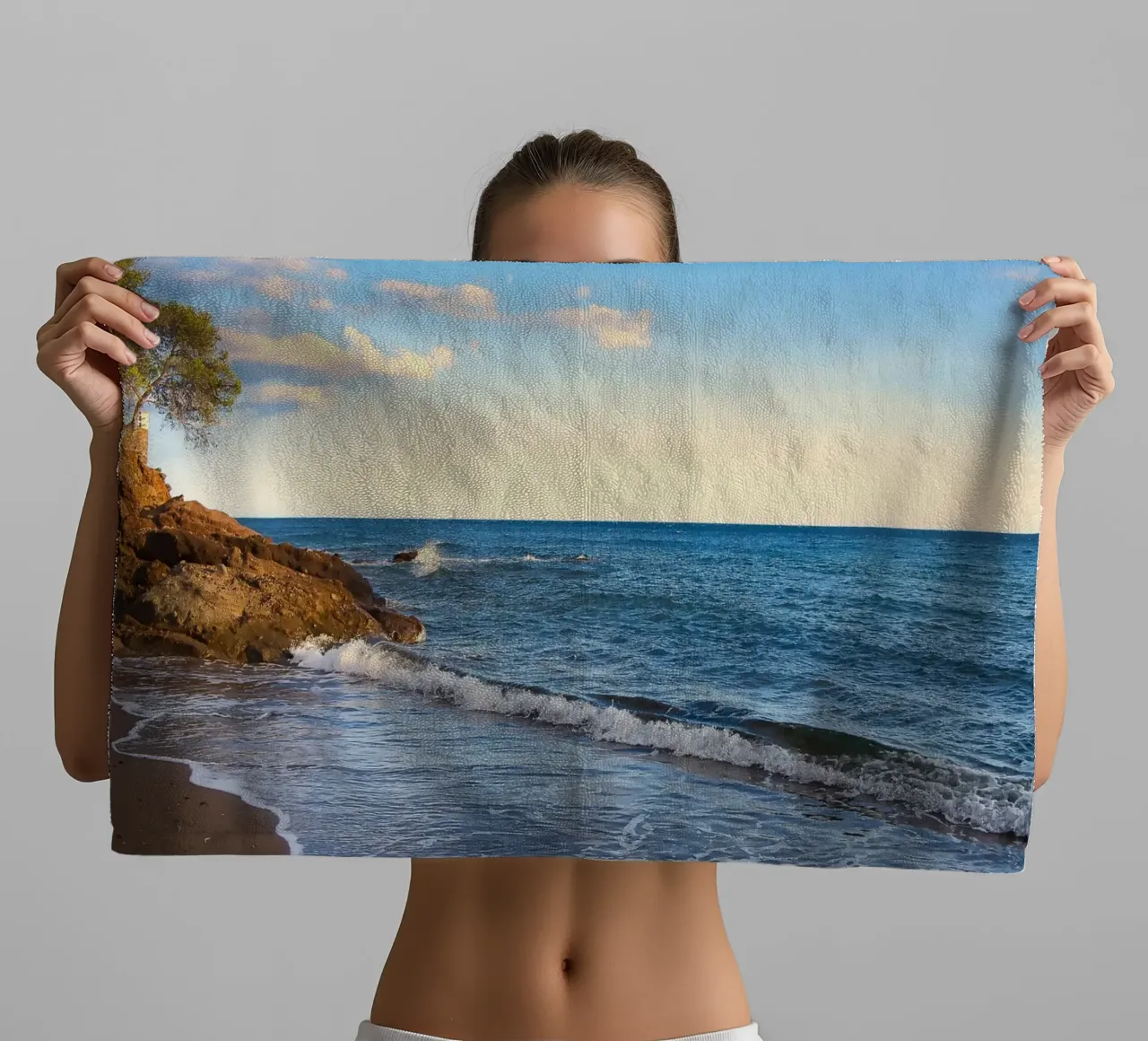 Ora in paradiso asciugamano da bagno da Romy Mueller Waterworld