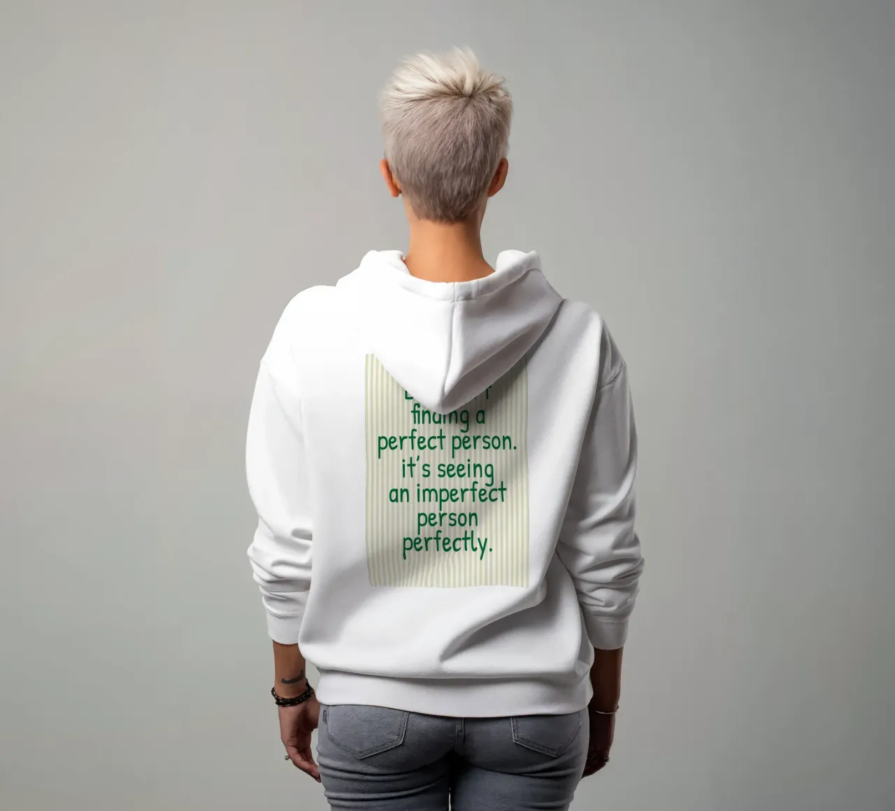 l'amore non è trovare una persona perfetta felpa con cappuccio da toegoe
