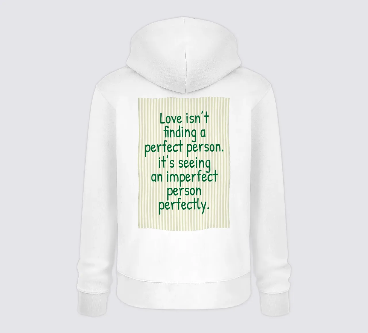 l'amore non è trovare una persona perfetta felpa con cappuccio da toegoe