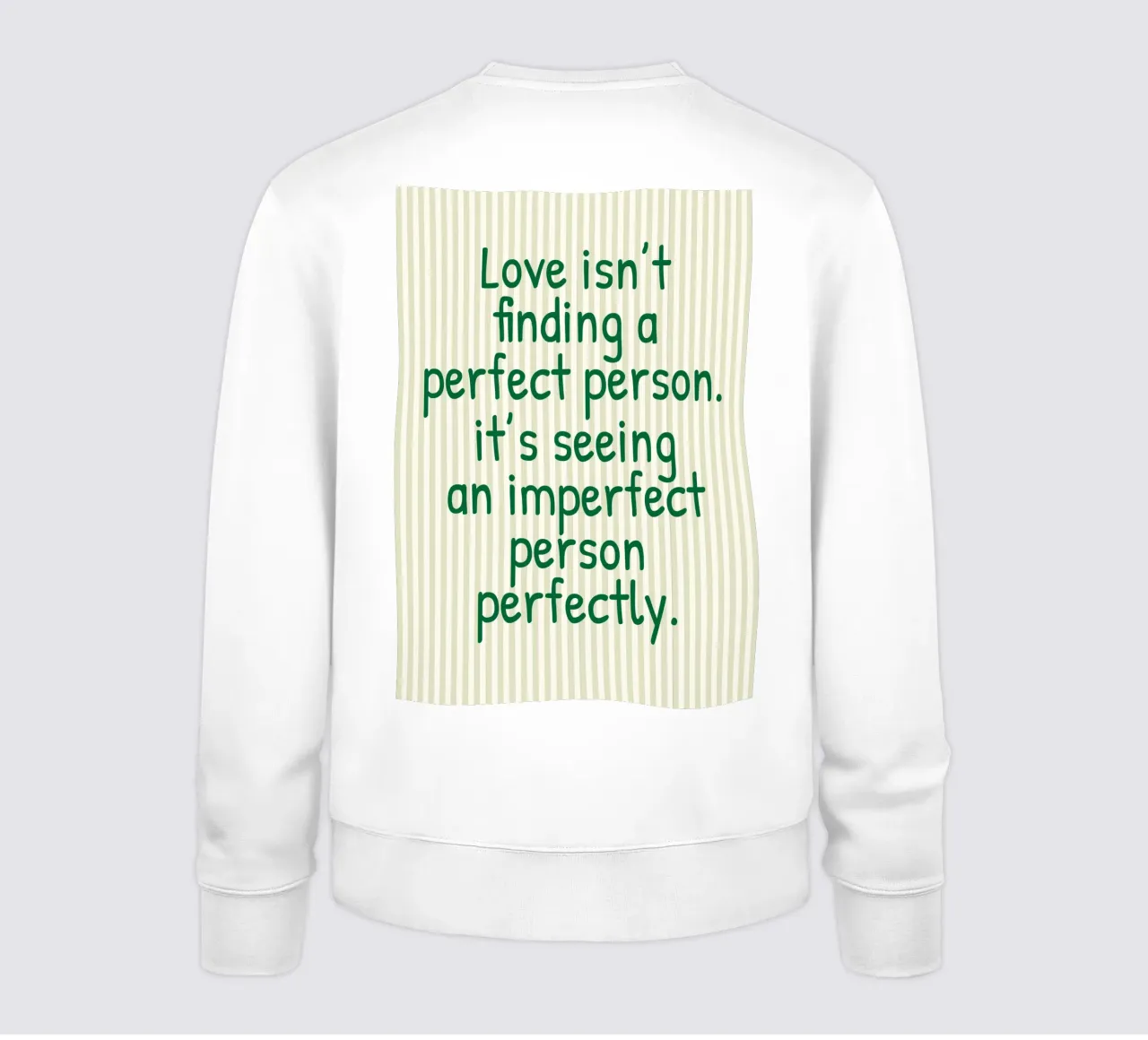 l'amore non è trovare una persona perfetta felpa da toegoe