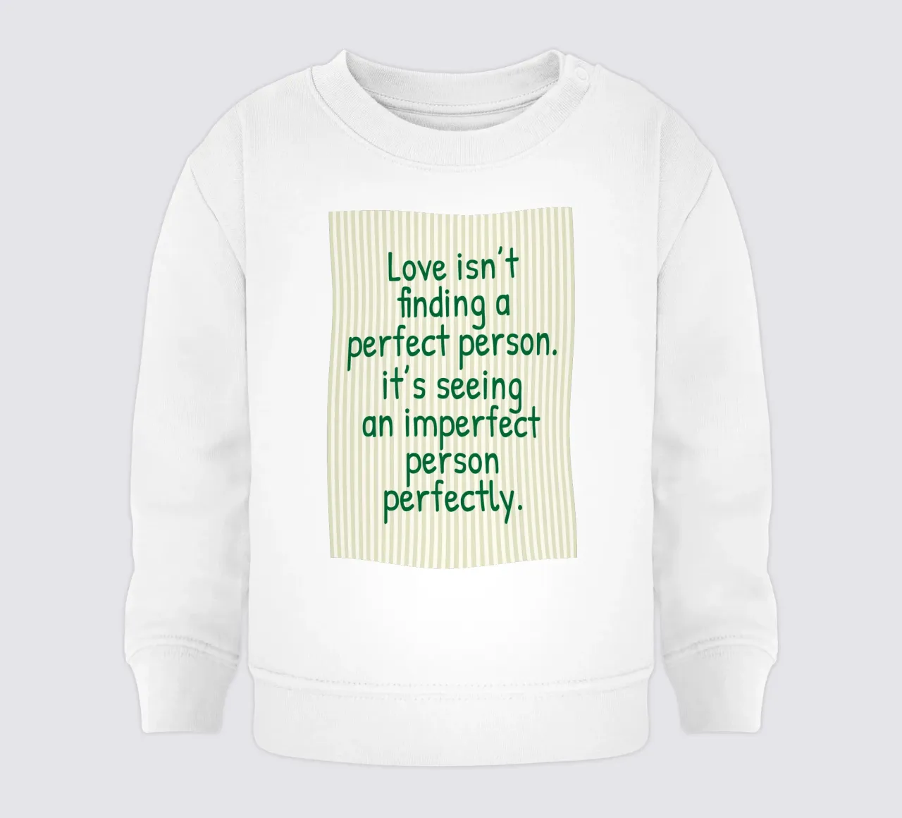 l'amore non è trovare una persona perfetta felpa neonato da toegoe