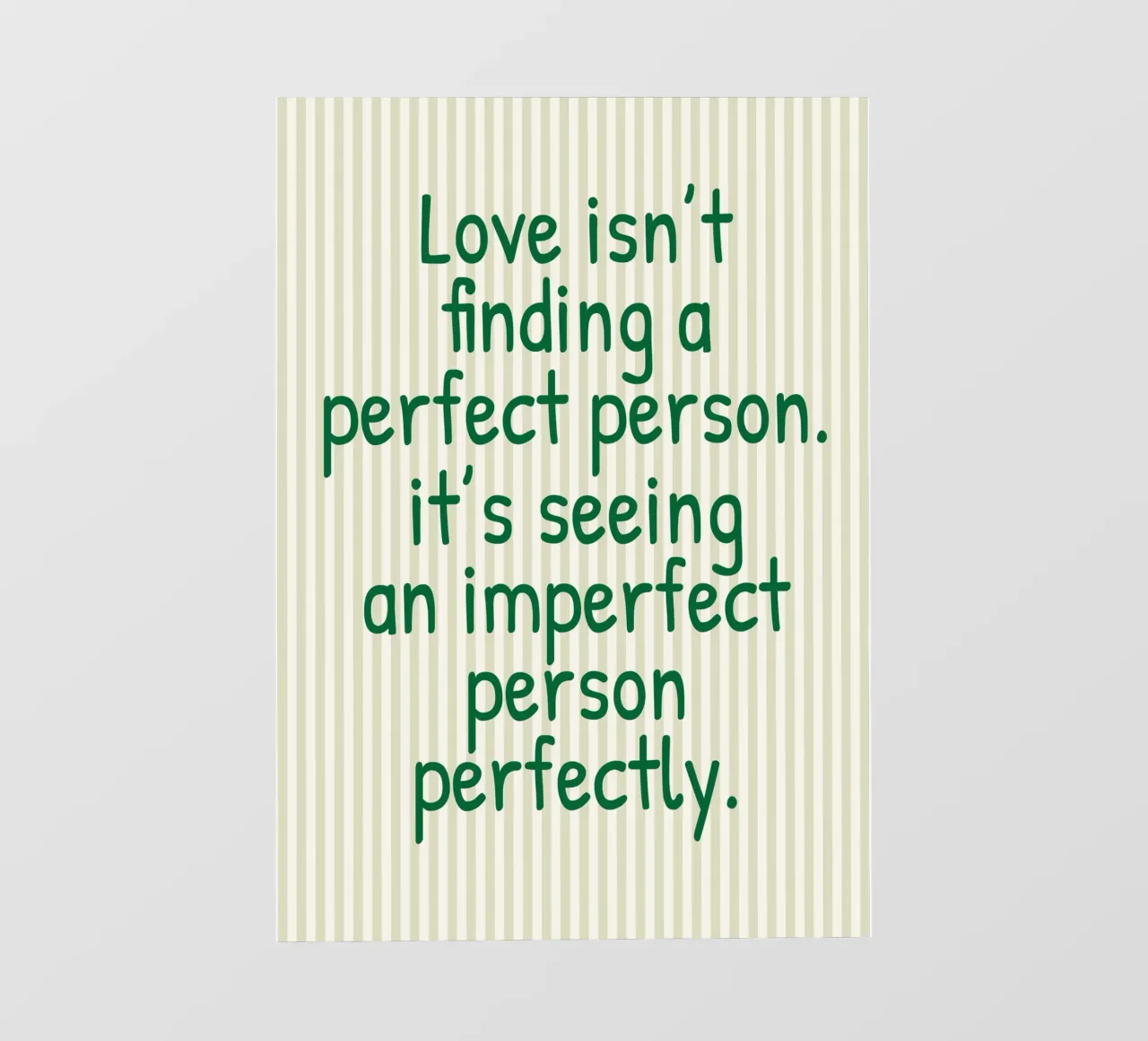 l'amore non è trovare una persona perfetta telo in pvc da toegoe