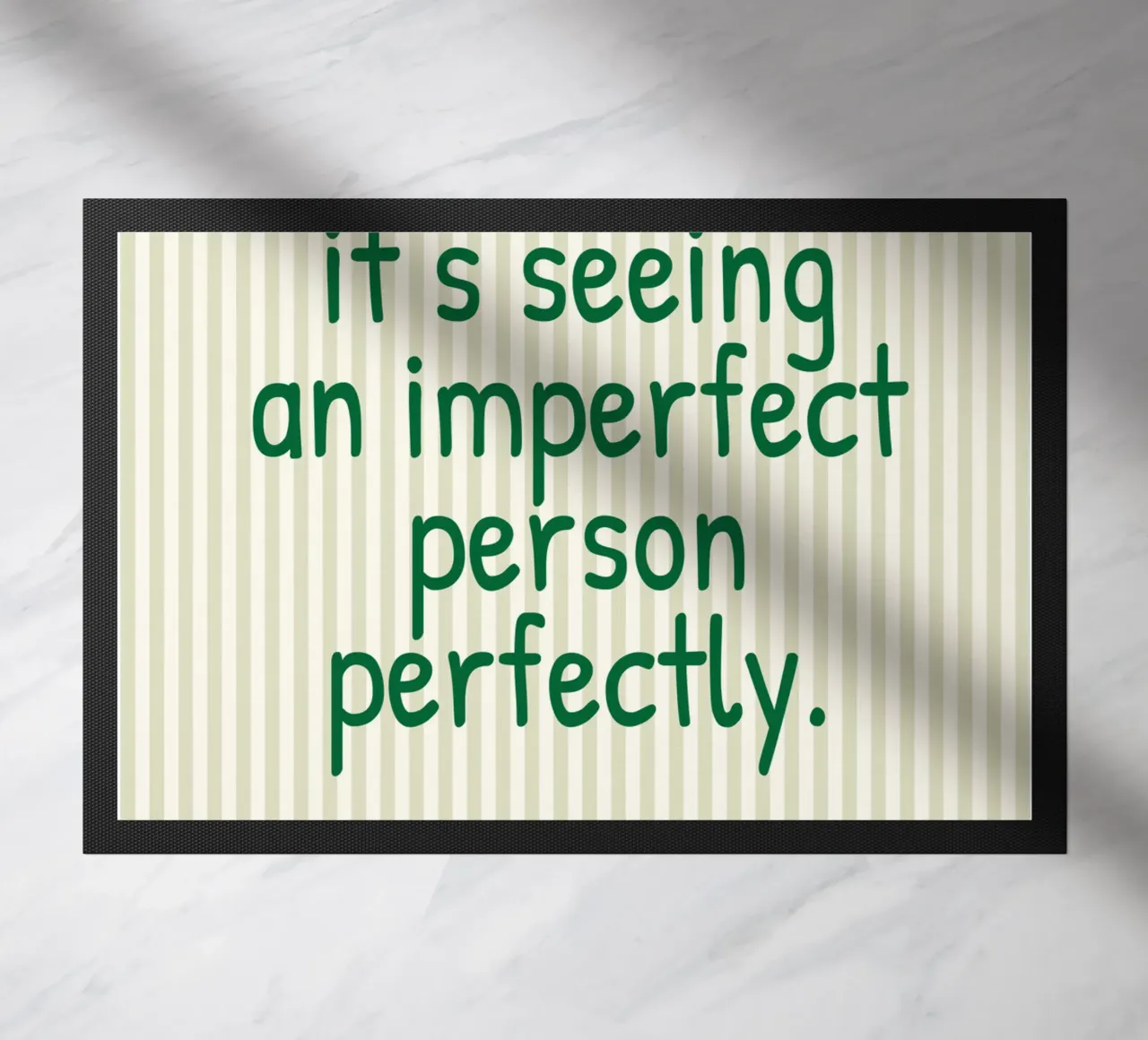 l'amore non è trovare una persona perfetta zerbino da toegoe