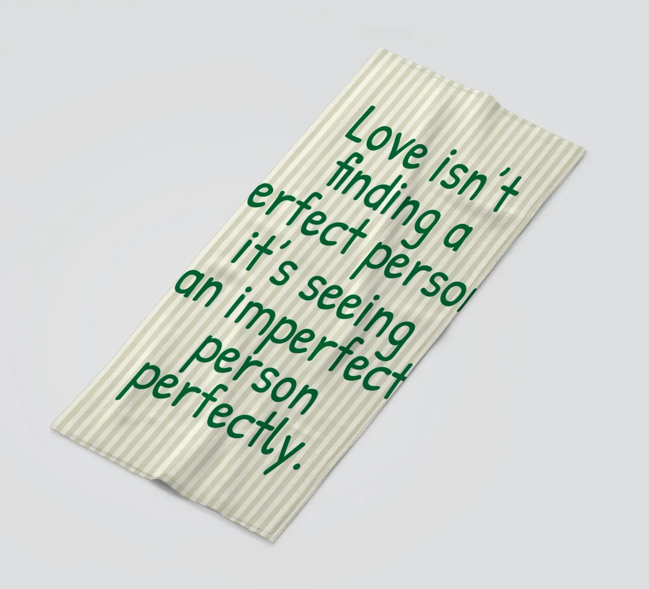 l'amore non è trovare una persona perfetta telo mare da toegoe