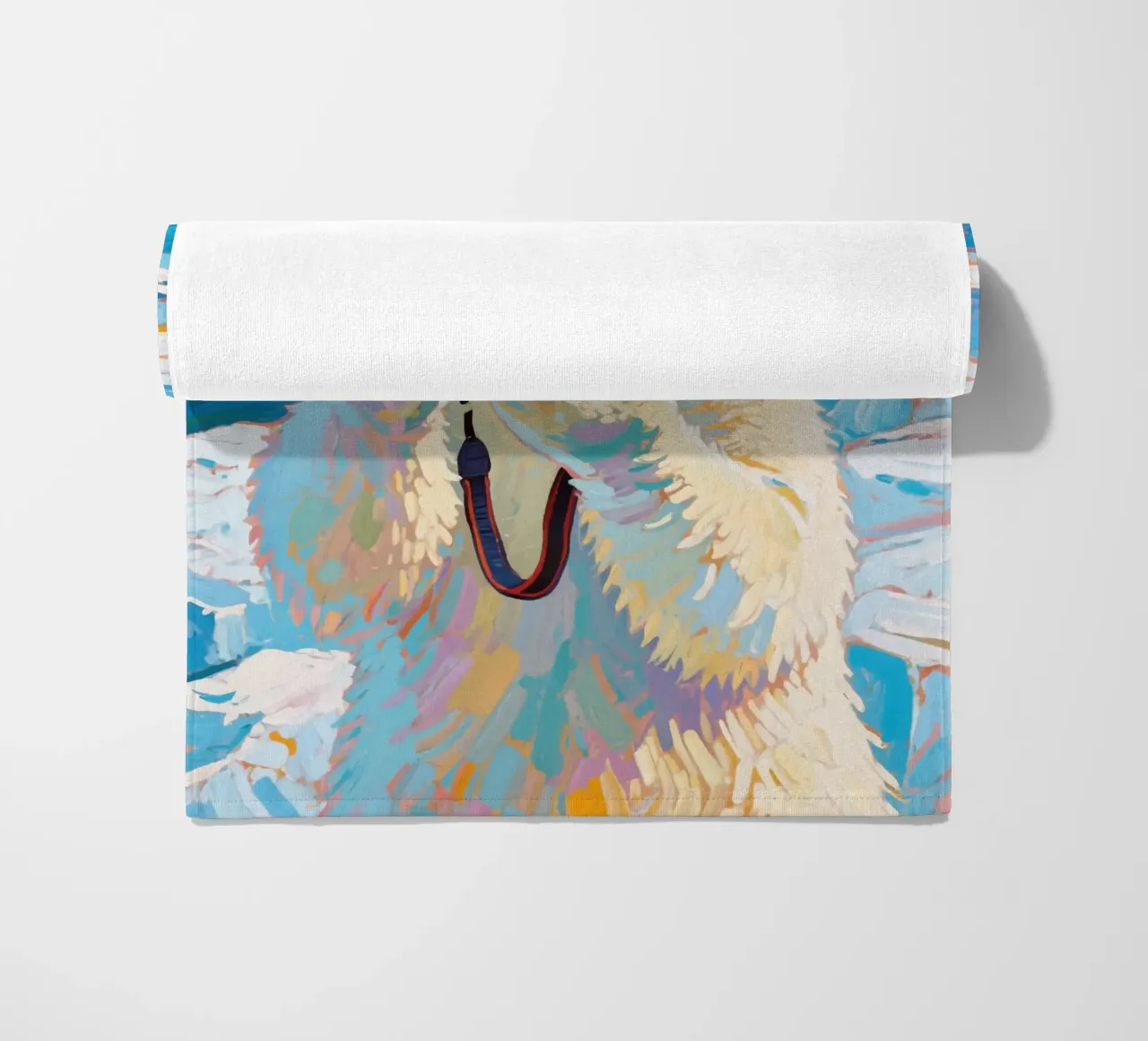 Orso polare con telecamera in mano telo mare da Slash Shop