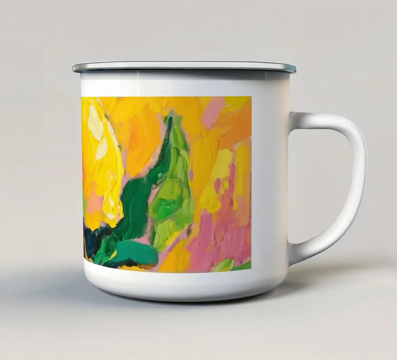 Limoni su un ramo tazza in smalto da Slash Shop