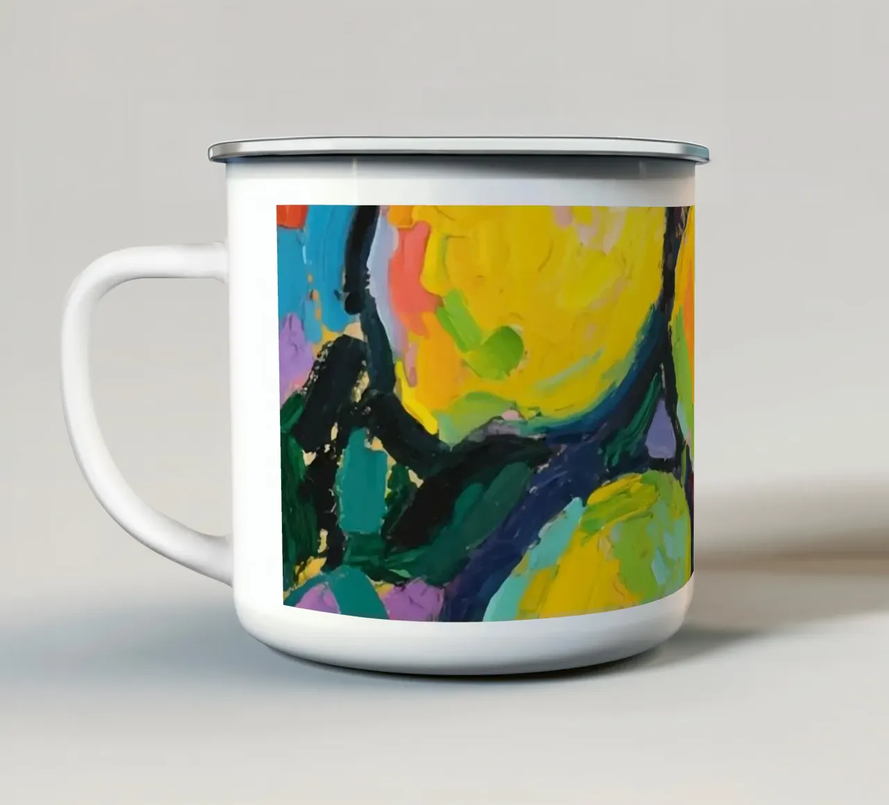 Limoni su un ramo tazza in smalto da Slash Shop